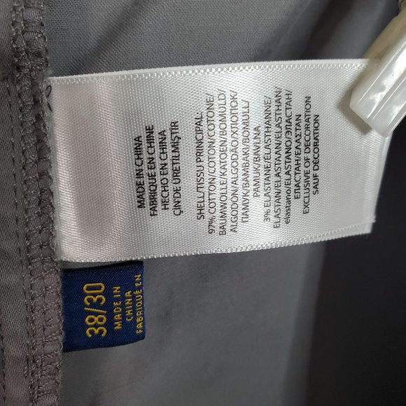 Polo Ralph Lauren Size 38/30 Pants Chinos Stretch Straight Leg Cotton Blend Gray - Picture 8 of 16